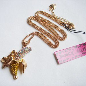 BANANA YELLOW FRUIT BETSEY JOHNSON NECKLACE